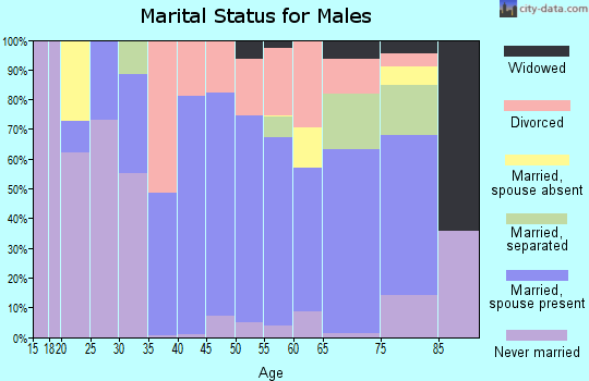 Zip code 71857 marital status for males