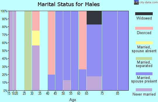 Zip code 71862 marital status for males