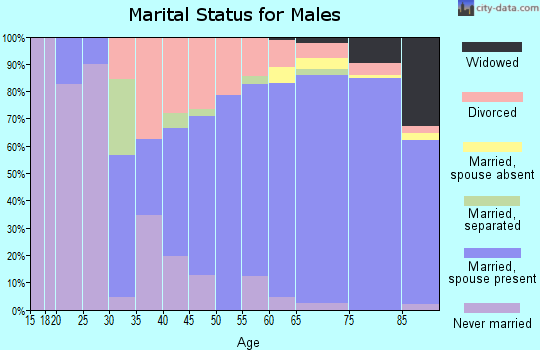 Zip code 71909 marital status for males