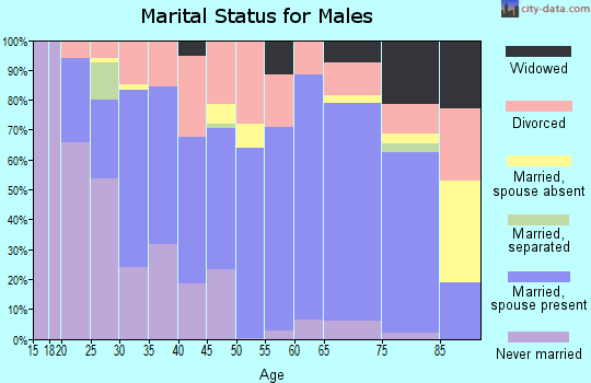 Zip code 71953 marital status for males