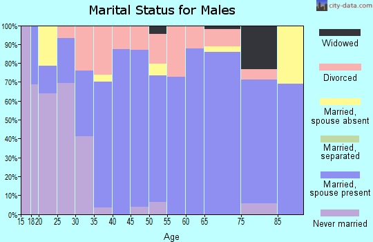 Zip code 71958 marital status for males