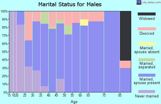 Zip code 72010 marital status for males