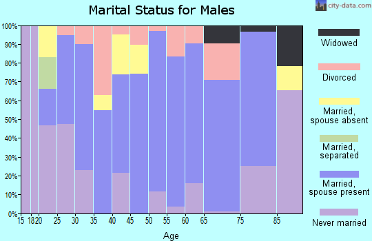 Zip code 72024 marital status for males