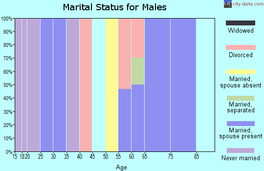 Zip code 72026 marital status for males