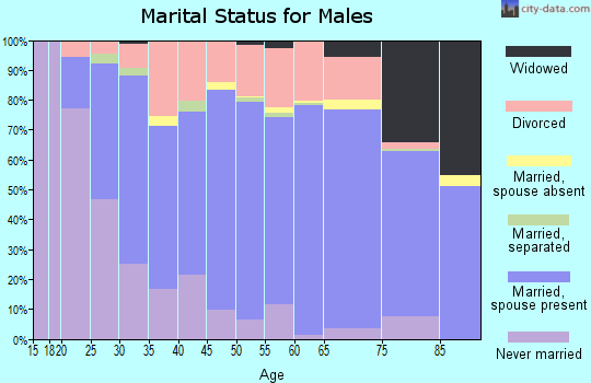 Zip code 72032 marital status for males