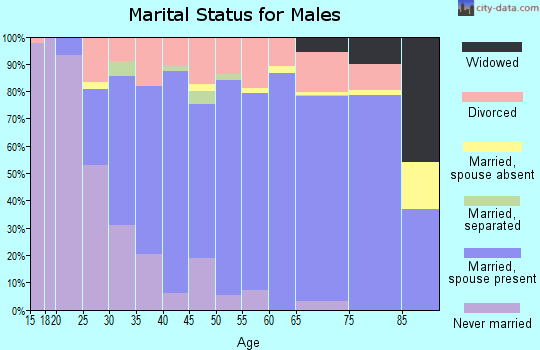 Zip code 72120 marital status for males