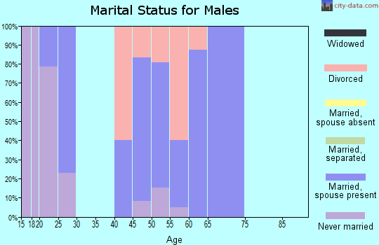 Zip code 72123 marital status for males