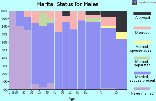 Zip code 72131 marital status for males