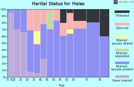 Zip code 72132 marital status for males