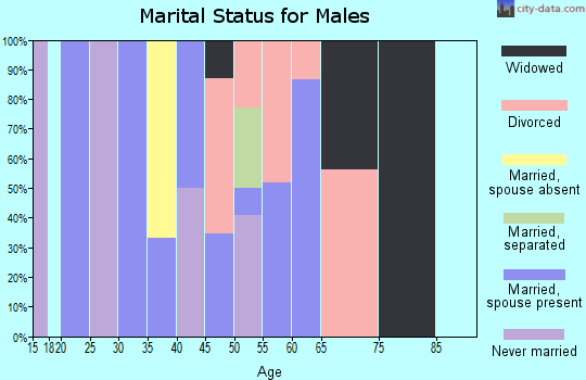 Zip code 72140 marital status for males