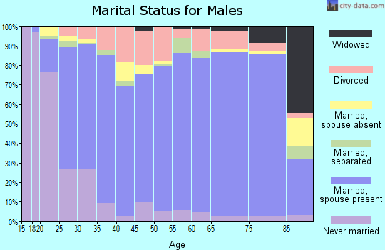 Zip code 72143 marital status for males