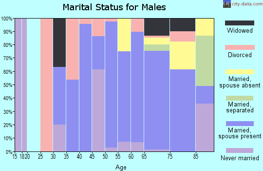 Zip code 72153 marital status for males