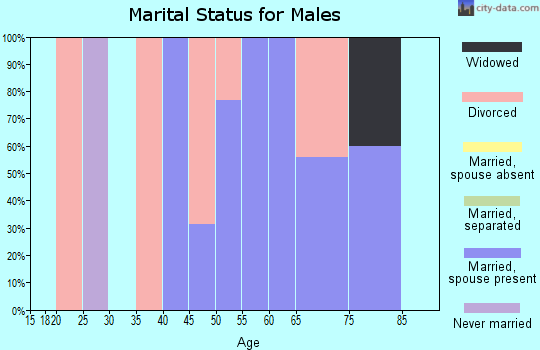 Zip code 72156 marital status for males