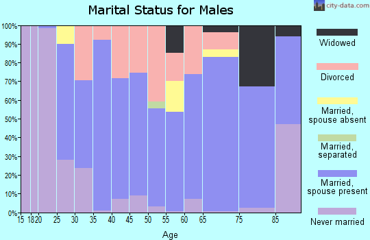 Zip code 72173 marital status for males