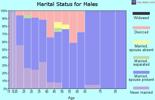 Zip code 72176 marital status for males