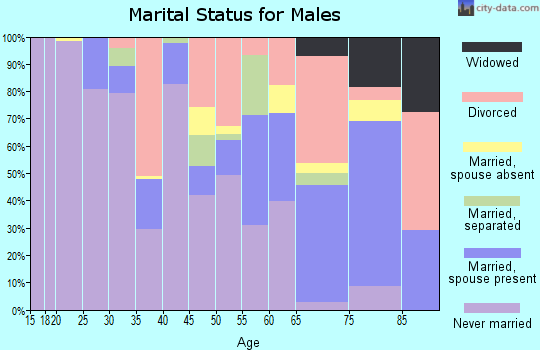Zip code 72202 marital status for males