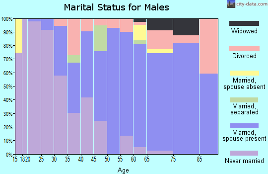 Zip code 72227 marital status for males