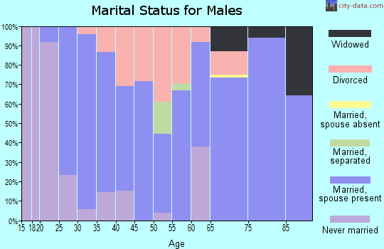 Zip code 72324 marital status for males