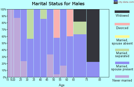 Zip code 72330 marital status for males