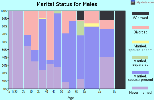 Zip code 72348 marital status for males