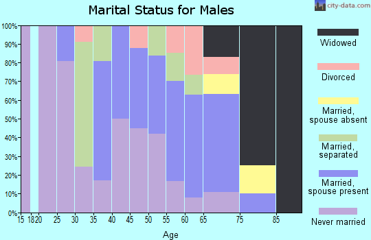 Zip code 72373 marital status for males