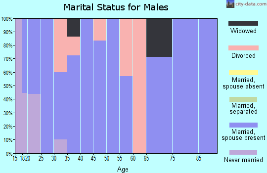 Zip code 72414 marital status for males