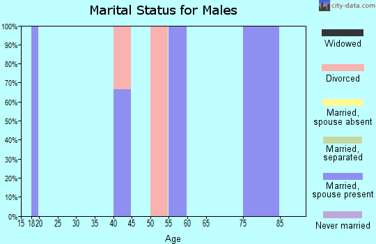 Zip code 72428 marital status for males