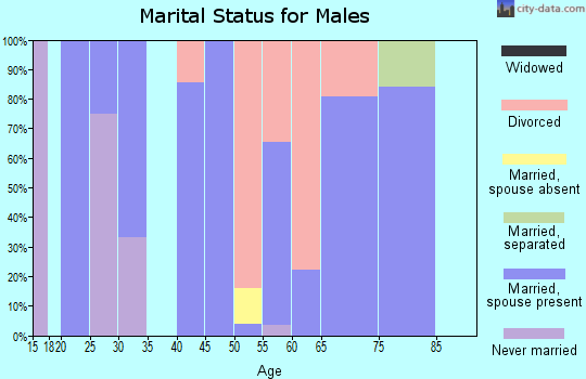 Zip code 72429 marital status for males