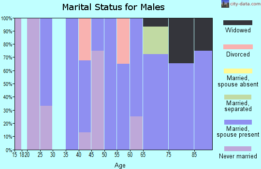 Zip code 72431 marital status for males