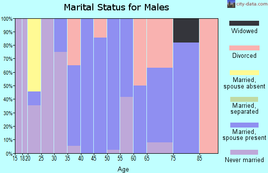 Zip code 72436 marital status for males