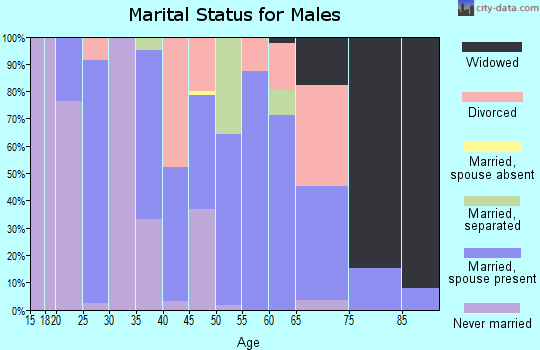 Zip code 72442 marital status for males
