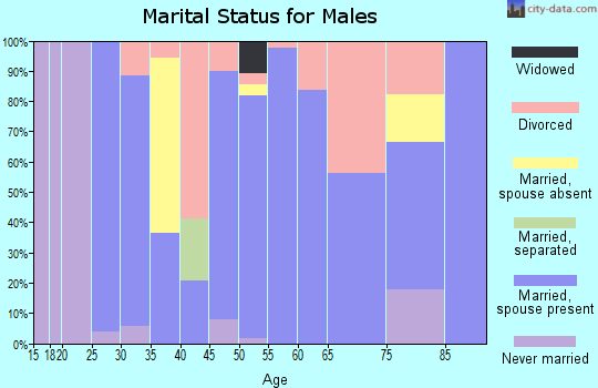 Zip code 72444 marital status for males