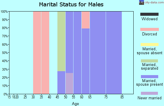 Zip code 72457 marital status for males