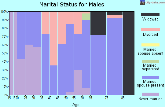 Zip code 72459 marital status for males