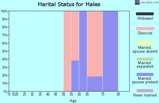 Zip code 72520 marital status for males