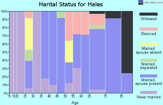 Zip code 72529 marital status for males