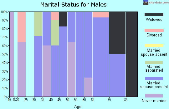 Zip code 72536 marital status for males
