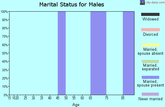 Zip code 72539 marital status for males