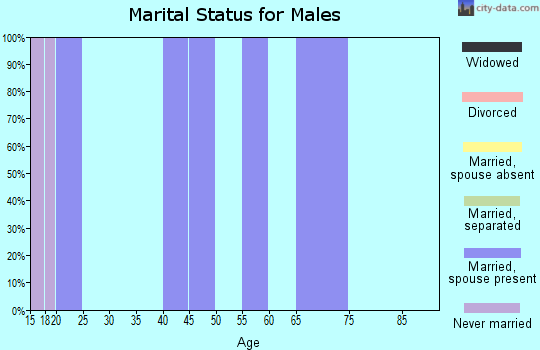 Zip code 72572 marital status for males