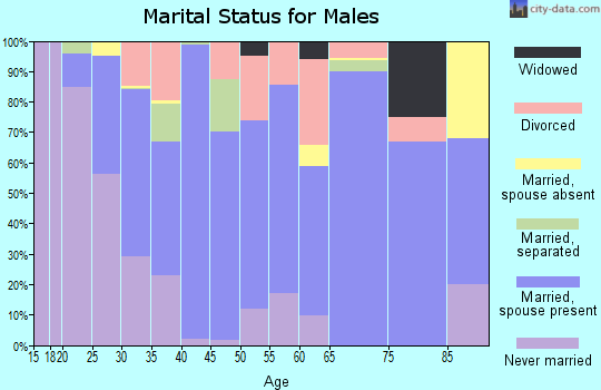 Zip code 72616 marital status for males