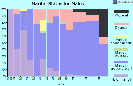 Zip code 72638 marital status for males