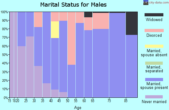 Zip code 72662 marital status for males
