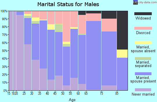 Zip code 72701 marital status for males
