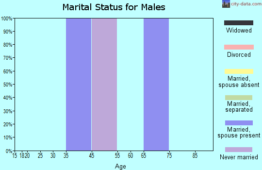 Zip code 72711 marital status for males