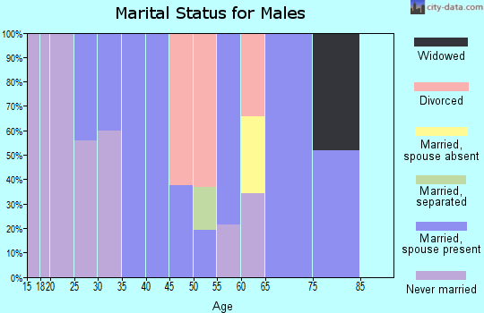 Zip code 72717 marital status for males