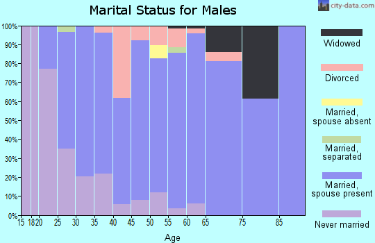 Zip code 72727 marital status for males