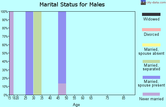 Zip code 72739 marital status for males