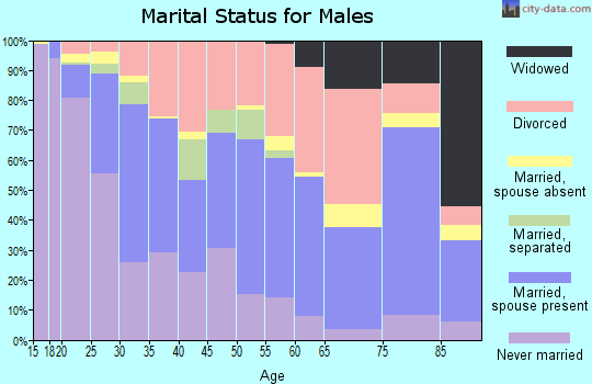 Zip code 72901 marital status for males