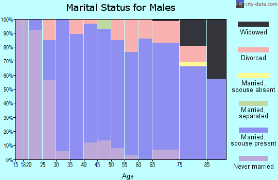 Zip code 72933 marital status for males