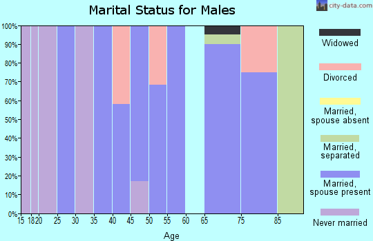 Zip code 72935 marital status for males